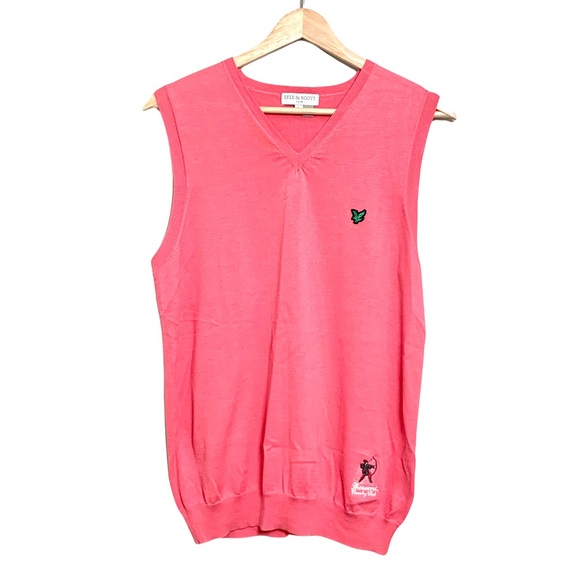Lyle & Scott Club Pink Women’s Lightweight V Neck Golf Sweater Vest Large - Picture 1 of 12